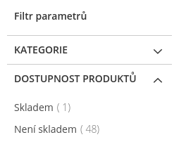 Filtr dostupnosti - frontend